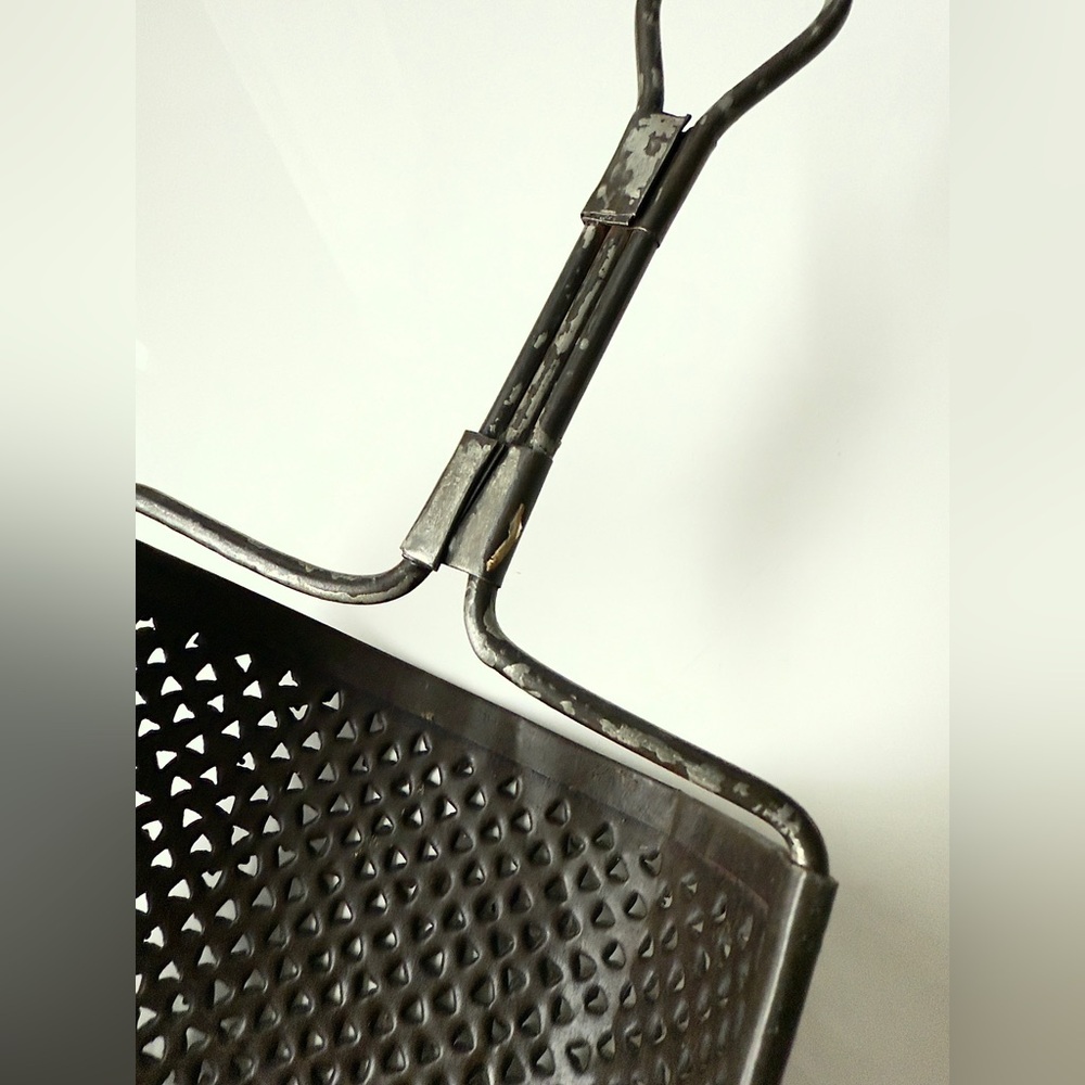 Antique, Early 1900s, Primitive, Punched Tin, Half-Round Vegetable Grater - Picture 4 of 10